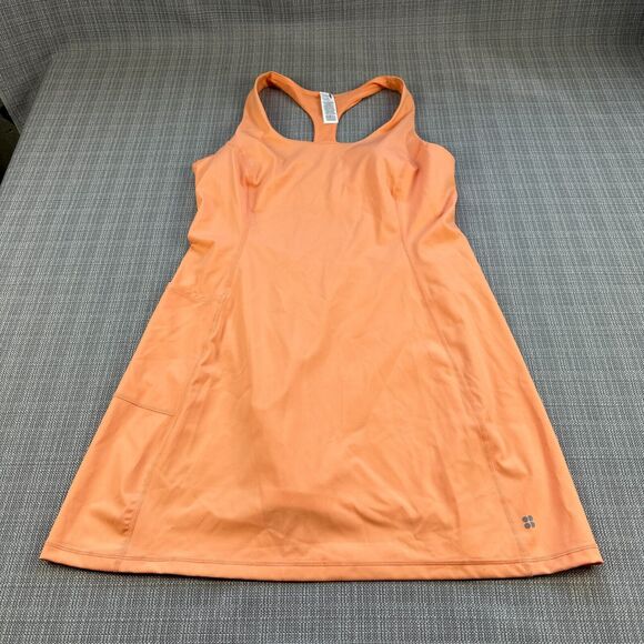 Sweaty Betty Dress Womens 12 Power Workout Inner Shorts Orange Removable Cups - Picture 1 of 13